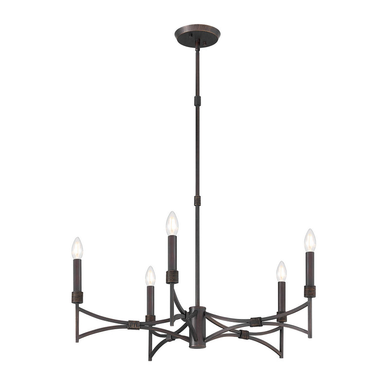 Five Light Chandelier<br /><span style="color:#4AB0CE;">Entrega: 4-10 dias en USA</span><br /><span style="color:#4AB0CE;font-size:60%;">PREGUNTE POR ENTREGA EN PANAMA</span><br />Collection: Gardner<br />Finish: Champagne Mist