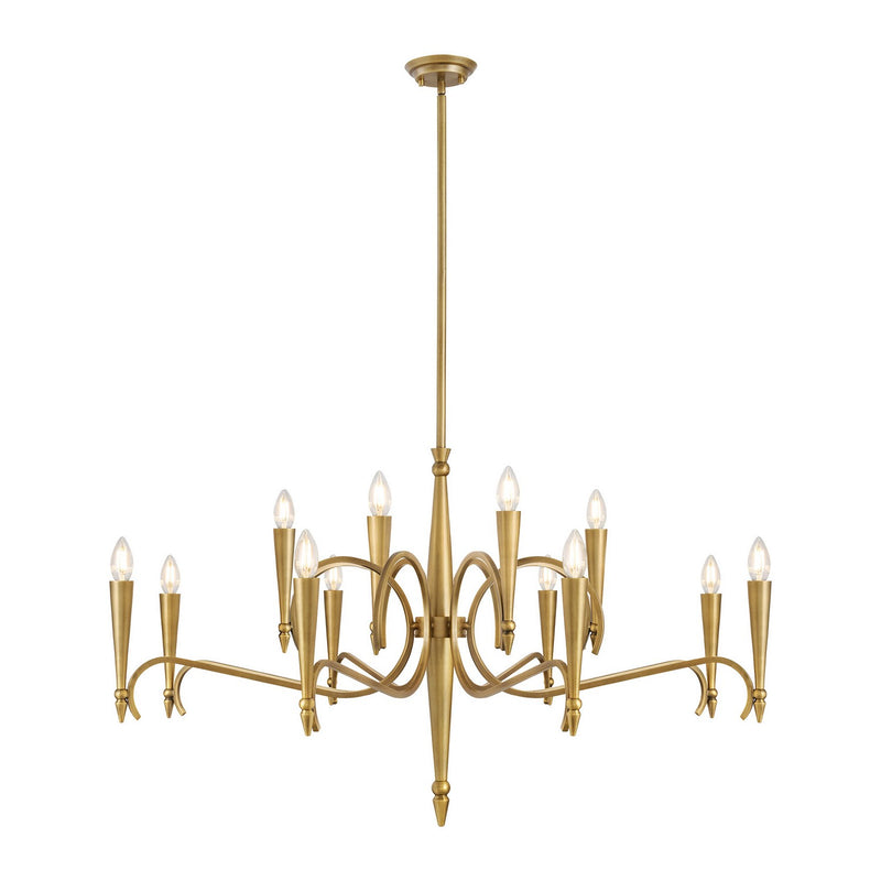 12 Light Chandelier<br /><span style="color:#4AB0CE;">Entrega: 4-10 dias en USA</span><br /><span style="color:#4AB0CE;font-size:60%;">PREGUNTE POR ENTREGA EN PANAMA</span><br />Collection: Tremont<br />Finish: Riviera Brass