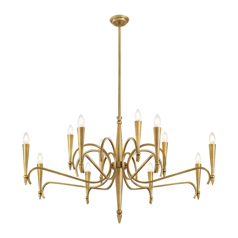 12 Light Chandelier<br /><span style="color:#4AB0CE;">Entrega: 4-10 dias en USA</span><br /><span style="color:#4AB0CE;font-size:60%;">PREGUNTE POR ENTREGA EN PANAMA</span><br />Collection: Tremont<br />Finish: Riviera Brass