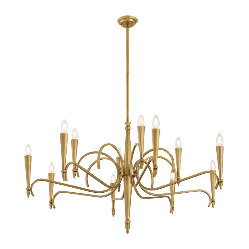 12 Light Chandelier<br /><span style="color:#4AB0CE;">Entrega: 4-10 dias en USA</span><br /><span style="color:#4AB0CE;font-size:60%;">PREGUNTE POR ENTREGA EN PANAMA</span><br />Collection: Tremont<br />Finish: Riviera Brass