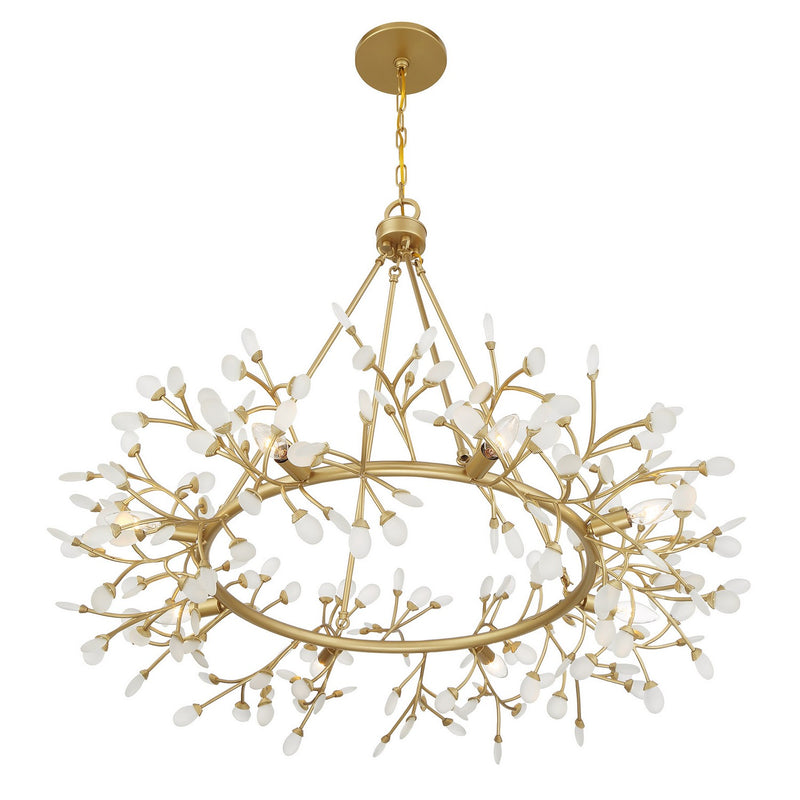 Eight Light Chandelier<br /><span style="color:#4AB0CE;">Entrega: 4-10 dias en USA</span><br /><span style="color:#4AB0CE;font-size:60%;">PREGUNTE POR ENTREGA EN PANAMA</span><br />Collection: Once<br />Finish: Spun Gold