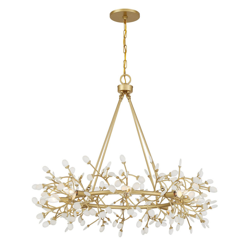 Eight Light Chandelier<br /><span style="color:#4AB0CE;">Entrega: 4-10 dias en USA</span><br /><span style="color:#4AB0CE;font-size:60%;">PREGUNTE POR ENTREGA EN PANAMA</span><br />Collection: Once<br />Finish: Spun Gold