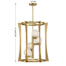 Savoy House - 3-1018-4-322 - Four Light Pendant - Darien - Warm Brass