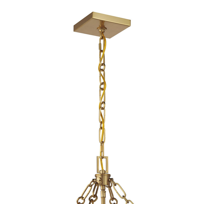 Four Light Pendant<br /><span style="color:#4AB0CE;">Entrega: 4-10 dias en USA</span><br /><span style="color:#4AB0CE;font-size:60%;">PREGUNTE POR ENTREGA EN PANAMA</span><br />Collection: Balfour<br />Finish: Warm Brass