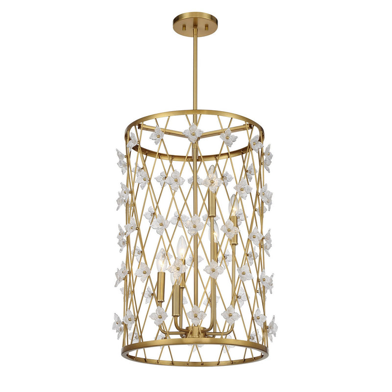Six Light Pendant<br /><span style="color:#4AB0CE;">Entrega: 4-10 dias en USA</span><br /><span style="color:#4AB0CE;font-size:60%;">PREGUNTE POR ENTREGA EN PANAMA</span><br />Collection: Bailey<br />Finish: Warm Brass