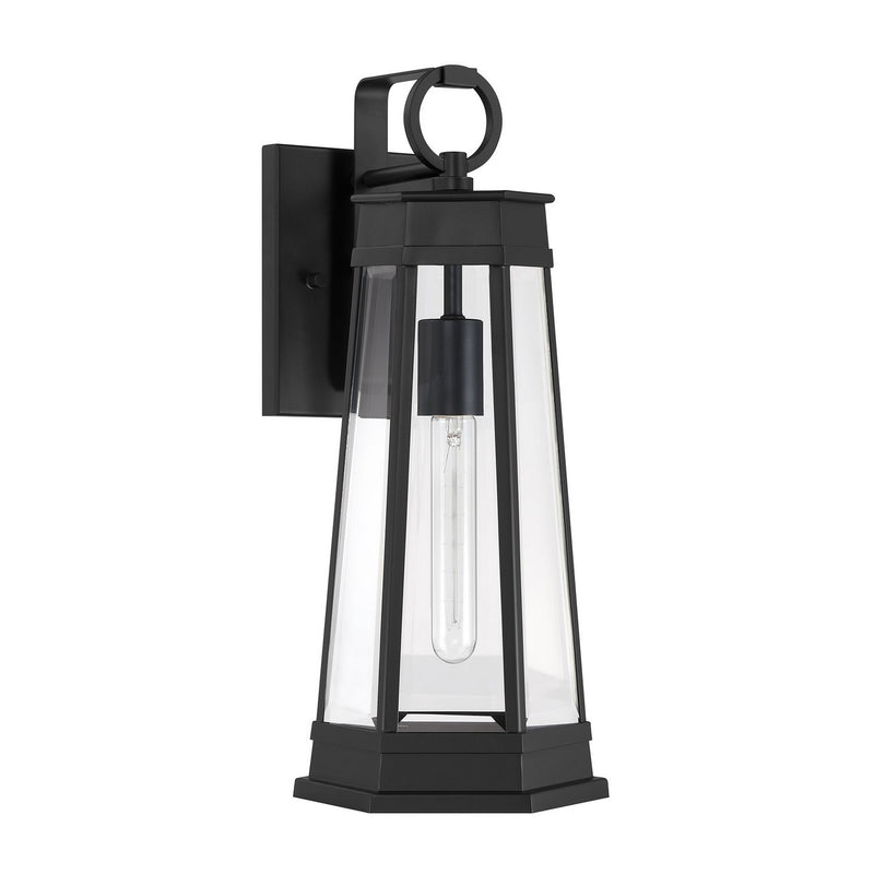 One Light Outdoor Wall Lantern<br /><span style="color:#4AB0CE;">Entrega: 4-10 dias en USA</span><br /><span style="color:#4AB0CE;font-size:60%;">PREGUNTE POR ENTREGA EN PANAMA</span><br />Collection: Payne<br />Finish: Matte Black