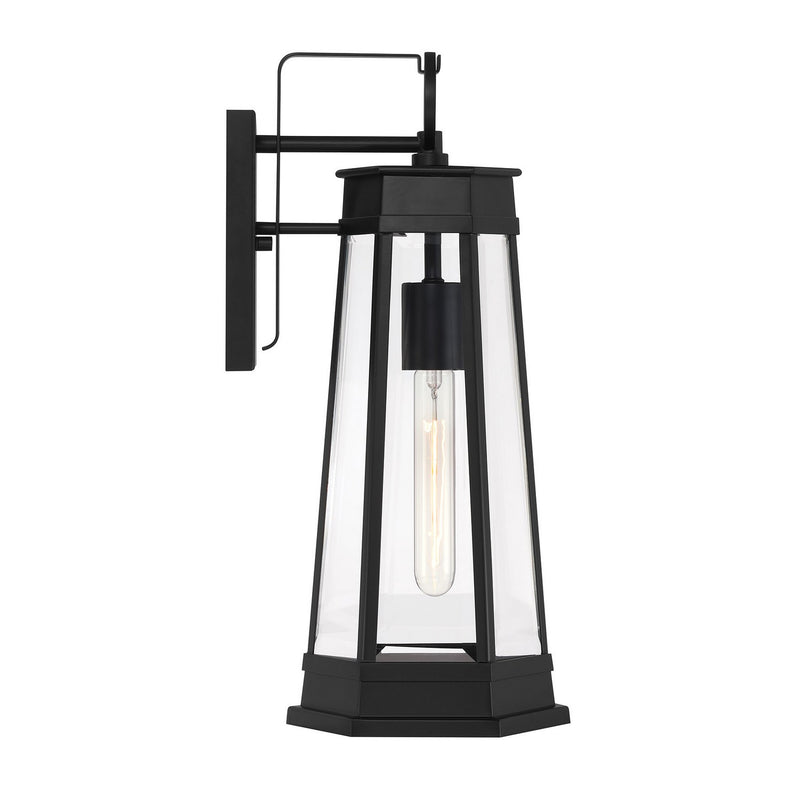 One Light Outdoor Wall Lantern<br /><span style="color:#4AB0CE;">Entrega: 4-10 dias en USA</span><br /><span style="color:#4AB0CE;font-size:60%;">PREGUNTE POR ENTREGA EN PANAMA</span><br />Collection: Payne<br />Finish: Matte Black