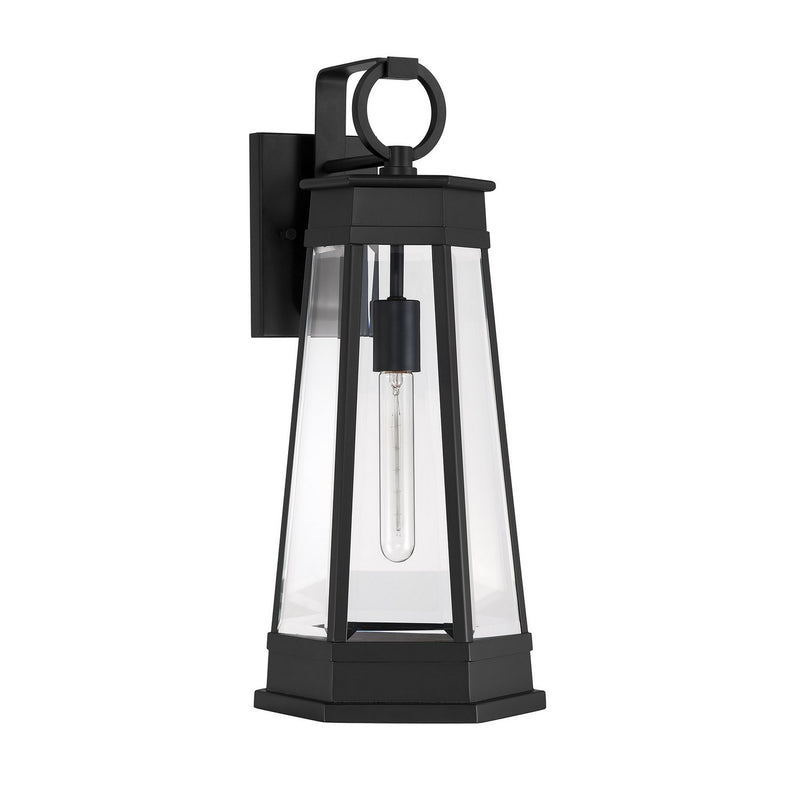 One Light Outdoor Wall Lantern<br /><span style="color:#4AB0CE;">Entrega: 4-10 dias en USA</span><br /><span style="color:#4AB0CE;font-size:60%;">PREGUNTE POR ENTREGA EN PANAMA</span><br />Collection: Payne<br />Finish: Matte Black