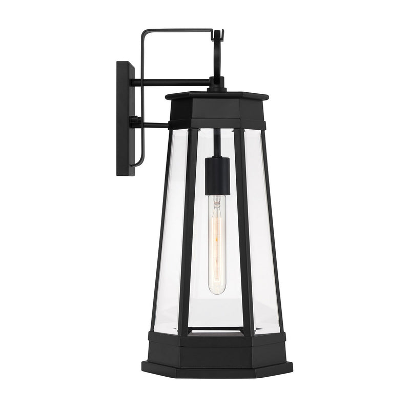One Light Outdoor Wall Lantern<br /><span style="color:#4AB0CE;">Entrega: 4-10 dias en USA</span><br /><span style="color:#4AB0CE;font-size:60%;">PREGUNTE POR ENTREGA EN PANAMA</span><br />Collection: Payne<br />Finish: Matte Black