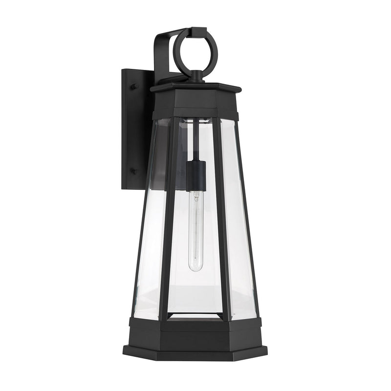 One Light Outdoor Wall Lantern<br /><span style="color:#4AB0CE;">Entrega: 4-10 dias en USA</span><br /><span style="color:#4AB0CE;font-size:60%;">PREGUNTE POR ENTREGA EN PANAMA</span><br />Collection: Payne<br />Finish: Matte Black