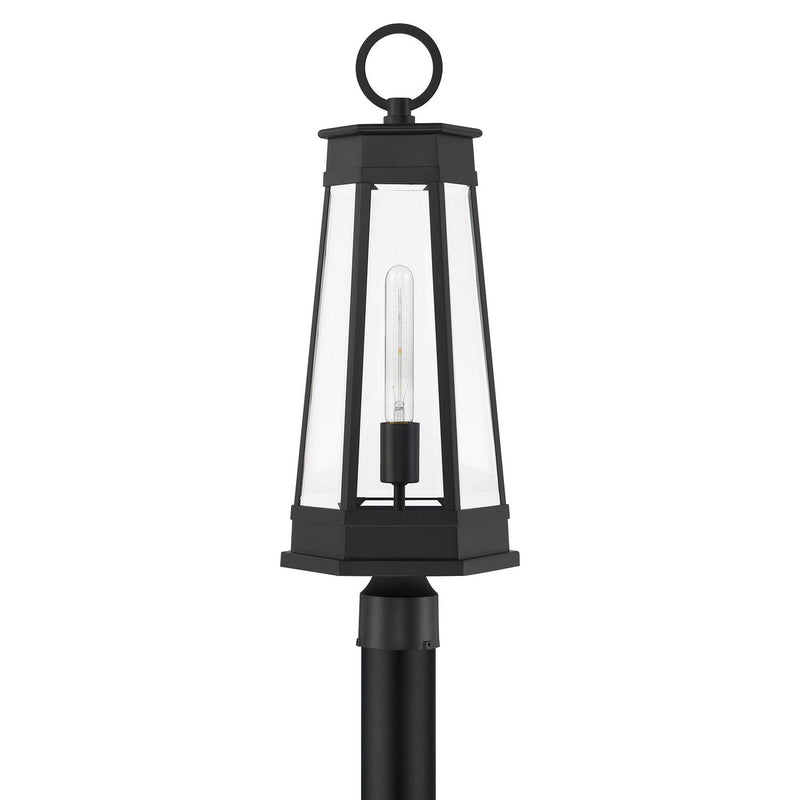 One Light Outdoor Post Lantern<br /><span style="color:#4AB0CE;">Entrega: 4-10 dias en USA</span><br /><span style="color:#4AB0CE;font-size:60%;">PREGUNTE POR ENTREGA EN PANAMA</span><br />Collection: Payne<br />Finish: Matte Black