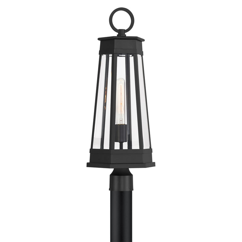 One Light Outdoor Post Lantern<br /><span style="color:#4AB0CE;">Entrega: 4-10 dias en USA</span><br /><span style="color:#4AB0CE;font-size:60%;">PREGUNTE POR ENTREGA EN PANAMA</span><br />Collection: Payne<br />Finish: Matte Black