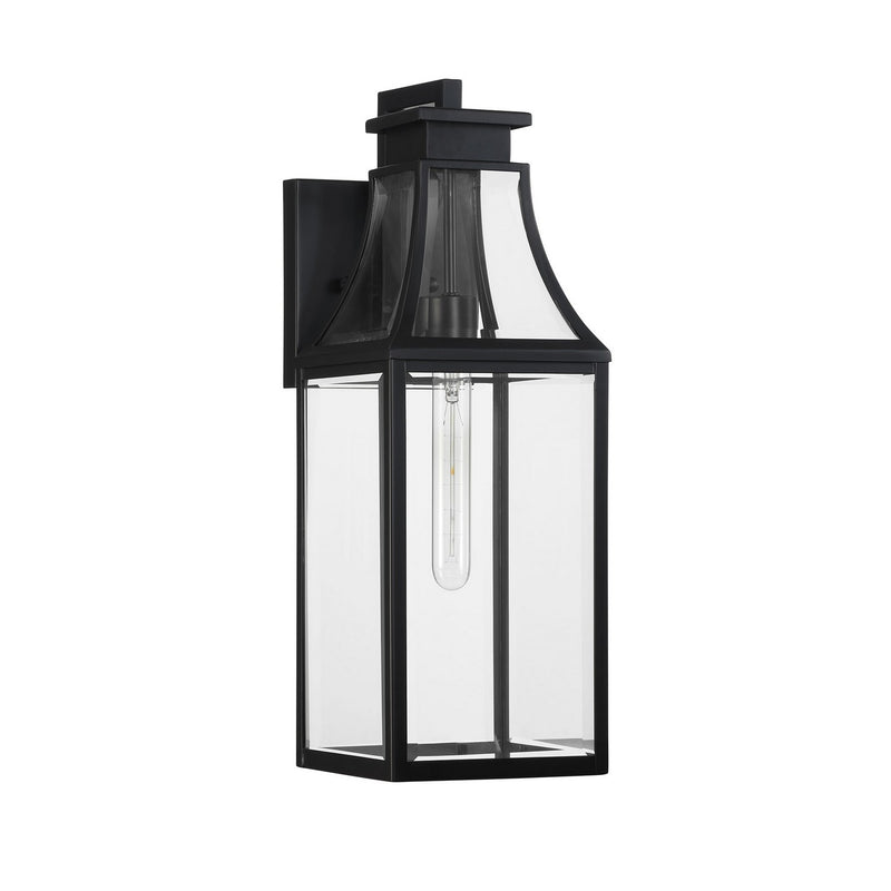 One Light Outdoor Wall Lantern<br /><span style="color:#4AB0CE;">Entrega: 4-10 dias en USA</span><br /><span style="color:#4AB0CE;font-size:60%;">PREGUNTE POR ENTREGA EN PANAMA</span><br />Collection: Emery<br />Finish: Matte Black