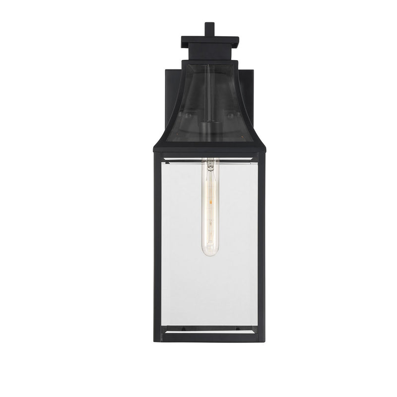 One Light Outdoor Wall Lantern<br /><span style="color:#4AB0CE;">Entrega: 4-10 dias en USA</span><br /><span style="color:#4AB0CE;font-size:60%;">PREGUNTE POR ENTREGA EN PANAMA</span><br />Collection: Emery<br />Finish: Matte Black