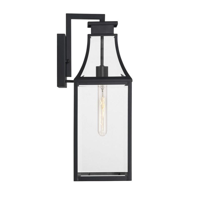 One Light Outdoor Wall Lantern<br /><span style="color:#4AB0CE;">Entrega: 4-10 dias en USA</span><br /><span style="color:#4AB0CE;font-size:60%;">PREGUNTE POR ENTREGA EN PANAMA</span><br />Collection: Emery<br />Finish: Matte Black