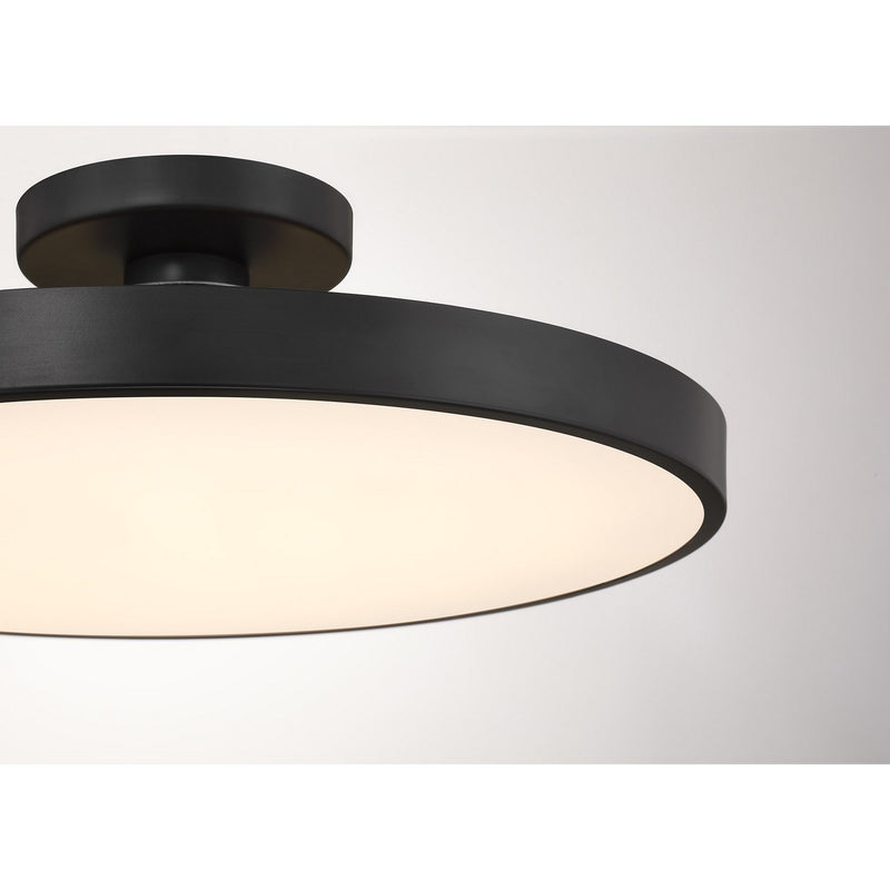 LED Semi-Flush Mount<br /><span style="color:#4AB0CE;">Entrega: 4-10 dias en USA</span><br /><span style="color:#4AB0CE;font-size:60%;">PREGUNTE POR ENTREGA EN PANAMA</span><br />Collection: Thayer<br />Finish: Matte Black