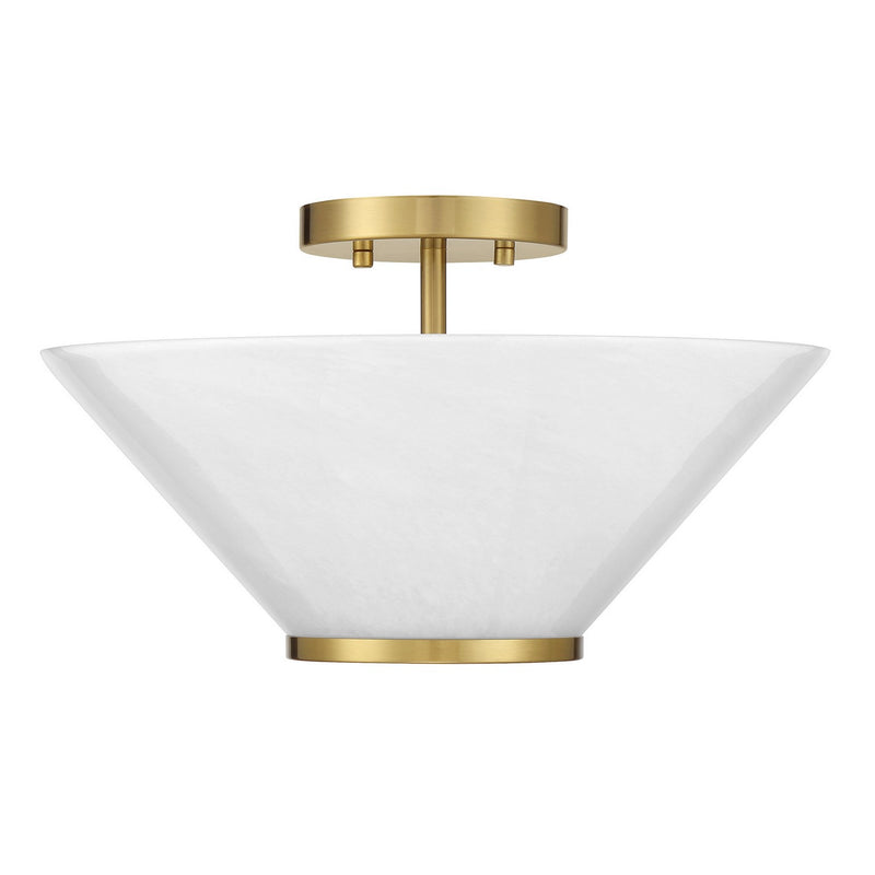 Three Light Convertible Semi-Flush /Pendant<br /><span style="color:#4AB0CE;">Entrega: 4-10 dias en USA</span><br /><span style="color:#4AB0CE;font-size:60%;">PREGUNTE POR ENTREGA EN PANAMA</span><br />Collection: Blair<br />Finish: Warm Brass