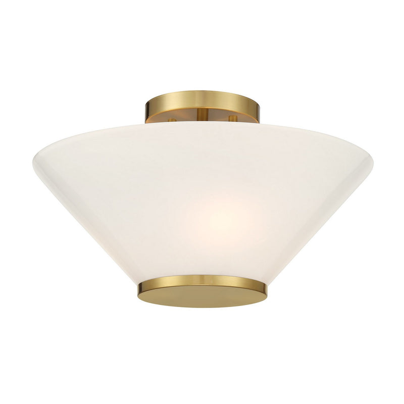 Three Light Convertible Semi-Flush /Pendant<br /><span style="color:#4AB0CE;">Entrega: 4-10 dias en USA</span><br /><span style="color:#4AB0CE;font-size:60%;">PREGUNTE POR ENTREGA EN PANAMA</span><br />Collection: Blair<br />Finish: Warm Brass