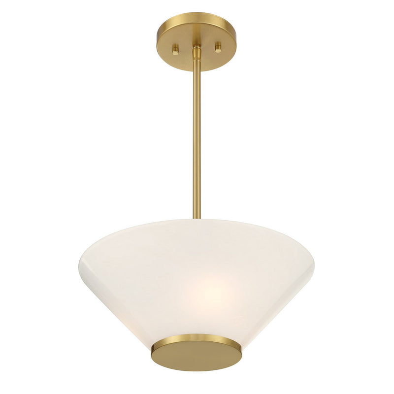 Three Light Convertible Semi-Flush /Pendant<br /><span style="color:#4AB0CE;">Entrega: 4-10 dias en USA</span><br /><span style="color:#4AB0CE;font-size:60%;">PREGUNTE POR ENTREGA EN PANAMA</span><br />Collection: Blair<br />Finish: Warm Brass