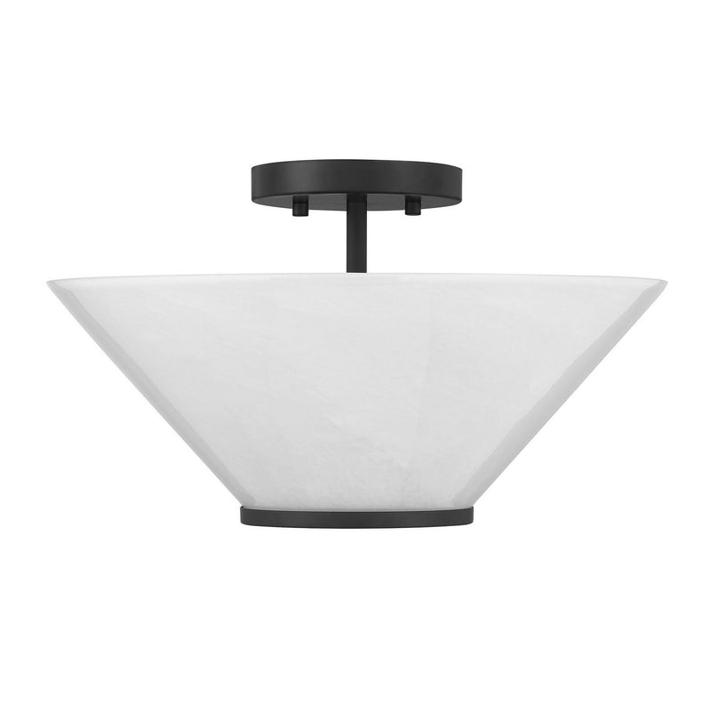 Three Light Convertible Semi-Flush /Pendant<br /><span style="color:#4AB0CE;">Entrega: 4-10 dias en USA</span><br /><span style="color:#4AB0CE;font-size:60%;">PREGUNTE POR ENTREGA EN PANAMA</span><br />Collection: Blair<br />Finish: Matte Black