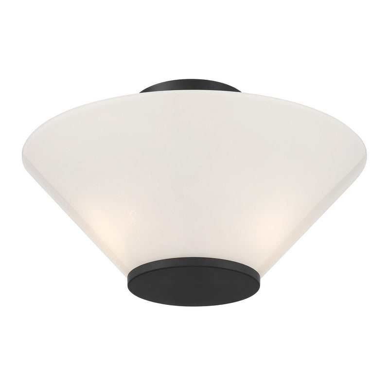 Three Light Convertible Semi-Flush /Pendant<br /><span style="color:#4AB0CE;">Entrega: 4-10 dias en USA</span><br /><span style="color:#4AB0CE;font-size:60%;">PREGUNTE POR ENTREGA EN PANAMA</span><br />Collection: Blair<br />Finish: Matte Black