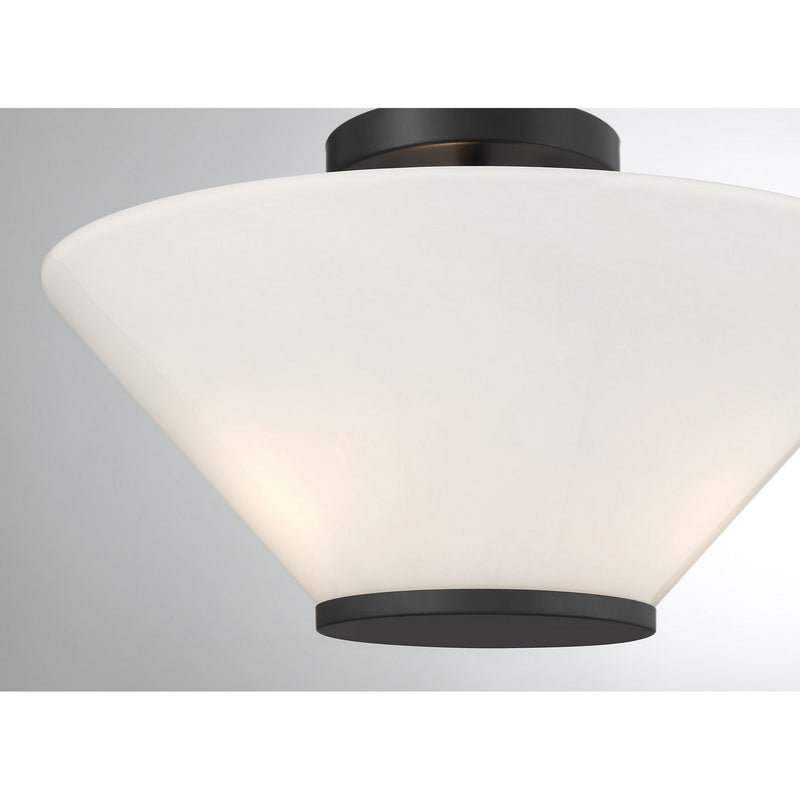 Three Light Convertible Semi-Flush /Pendant<br /><span style="color:#4AB0CE;">Entrega: 4-10 dias en USA</span><br /><span style="color:#4AB0CE;font-size:60%;">PREGUNTE POR ENTREGA EN PANAMA</span><br />Collection: Blair<br />Finish: Matte Black