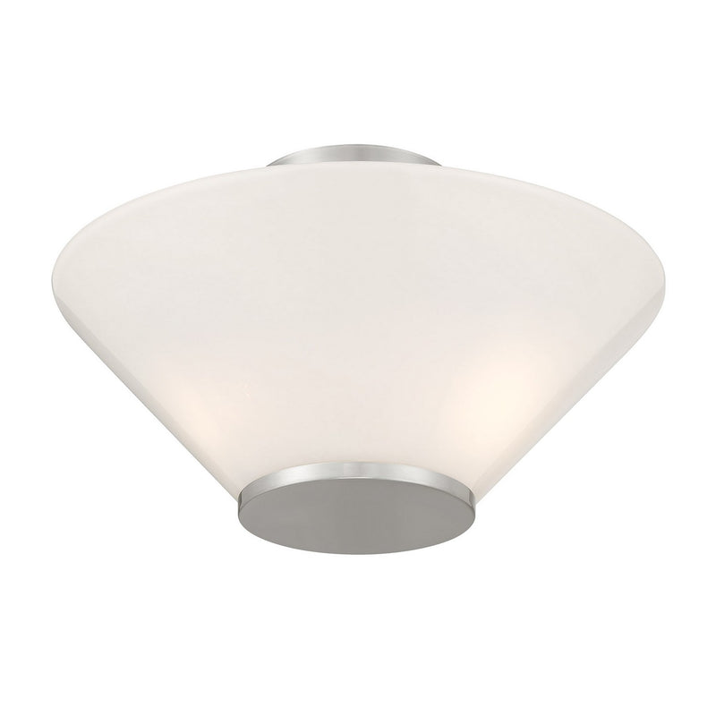 Three Light Convertible Semi-Flush /Pendant<br /><span style="color:#4AB0CE;">Entrega: 4-10 dias en USA</span><br /><span style="color:#4AB0CE;font-size:60%;">PREGUNTE POR ENTREGA EN PANAMA</span><br />Collection: Blair<br />Finish: Satin Nickel