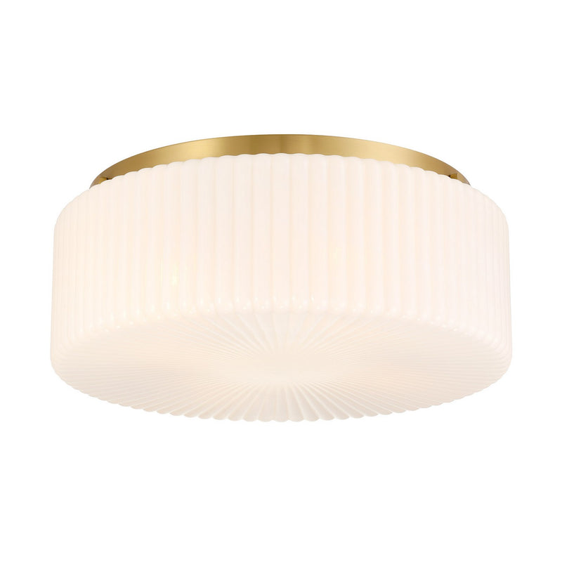 Four Light Flush Mount<br /><span style="color:#4AB0CE;">Entrega: 3-4 semanas en USA</span><br /><span style="color:#4AB0CE;font-size:60%;">PREGUNTE POR ENTREGA EN PANAMA</span><br />Collection: Edgemont<br />Finish: Warm Brass