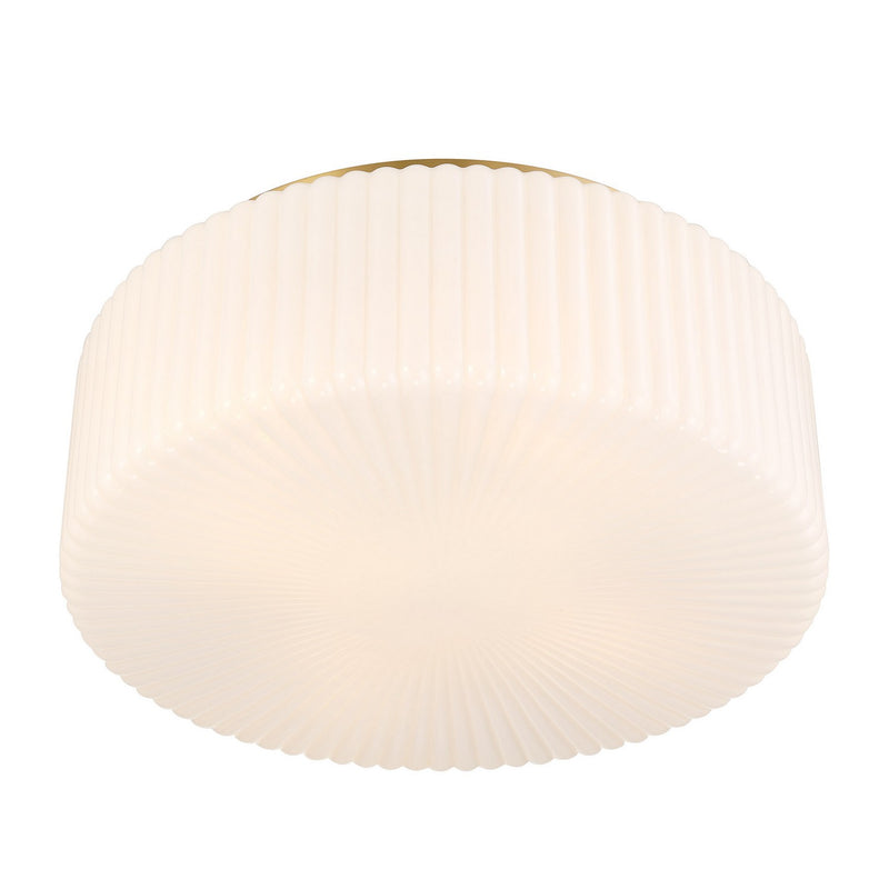 Four Light Flush Mount<br /><span style="color:#4AB0CE;">Entrega: 3-4 semanas en USA</span><br /><span style="color:#4AB0CE;font-size:60%;">PREGUNTE POR ENTREGA EN PANAMA</span><br />Collection: Edgemont<br />Finish: Warm Brass
