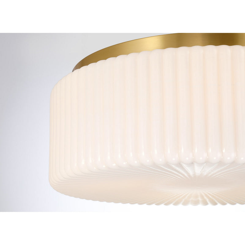 Four Light Flush Mount<br /><span style="color:#4AB0CE;">Entrega: 3-4 semanas en USA</span><br /><span style="color:#4AB0CE;font-size:60%;">PREGUNTE POR ENTREGA EN PANAMA</span><br />Collection: Edgemont<br />Finish: Warm Brass