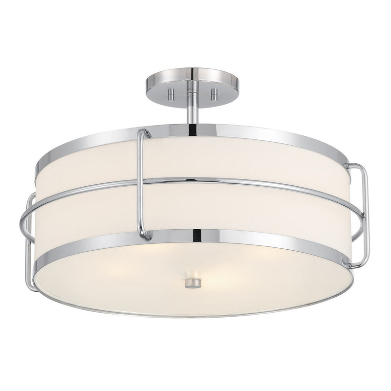 Four Light Semi-Flush Mount<br /><span style="color:#4AB0CE;">Entrega: 4-10 dias en USA</span><br /><span style="color:#4AB0CE;font-size:60%;">PREGUNTE POR ENTREGA EN PANAMA</span><br />Collection: Chauncey<br />Finish: Chrome