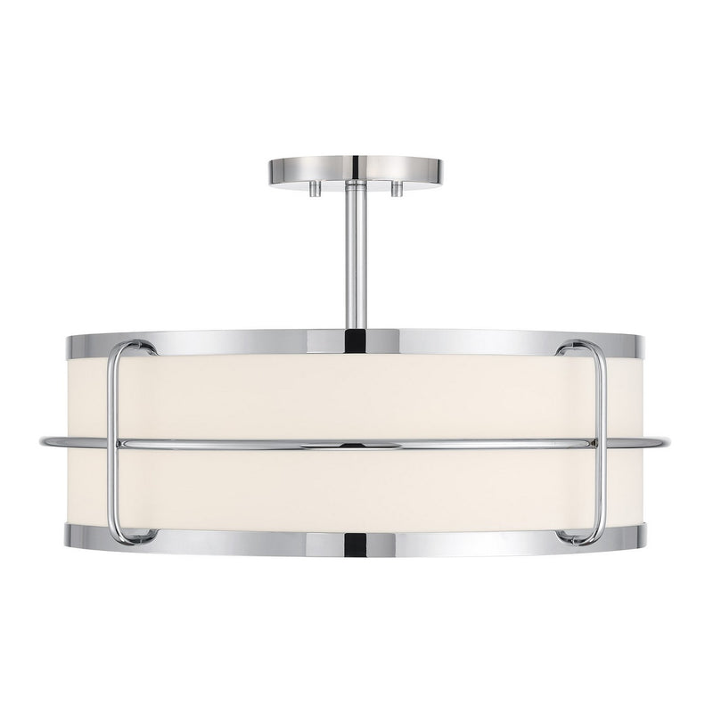 Four Light Semi-Flush Mount<br /><span style="color:#4AB0CE;">Entrega: 4-10 dias en USA</span><br /><span style="color:#4AB0CE;font-size:60%;">PREGUNTE POR ENTREGA EN PANAMA</span><br />Collection: Chauncey<br />Finish: Chrome