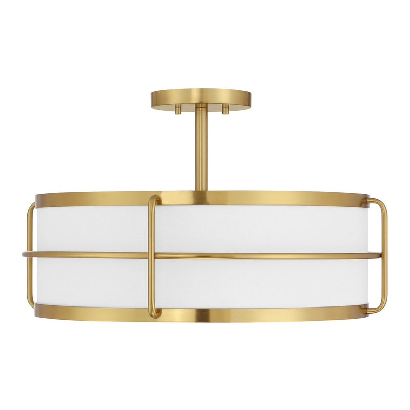 Four Light Semi-Flush Mount<br /><span style="color:#4AB0CE;">Entrega: 4-5 semanas en USA</span><br /><span style="color:#4AB0CE;font-size:60%;">PREGUNTE POR ENTREGA EN PANAMA</span><br />Collection: Chauncey<br />Finish: Warm Brass