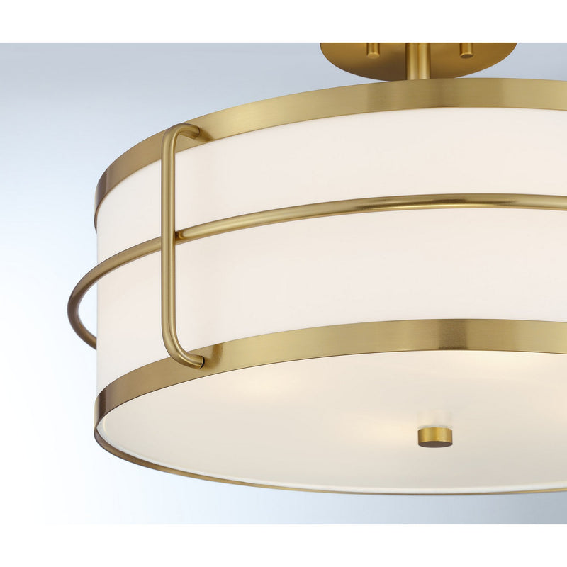 Four Light Semi-Flush Mount<br /><span style="color:#4AB0CE;">Entrega: 4-5 semanas en USA</span><br /><span style="color:#4AB0CE;font-size:60%;">PREGUNTE POR ENTREGA EN PANAMA</span><br />Collection: Chauncey<br />Finish: Warm Brass