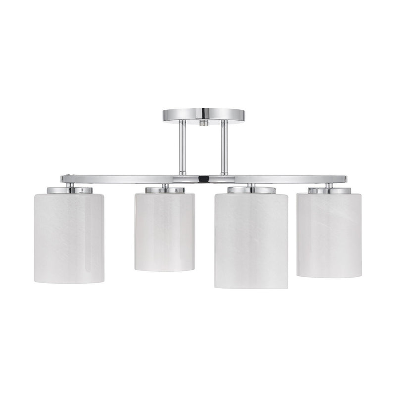 Four Light Semi-Flush Mount<br /><span style="color:#4AB0CE;">Entrega: 4-10 dias en USA</span><br /><span style="color:#4AB0CE;font-size:60%;">PREGUNTE POR ENTREGA EN PANAMA</span><br />Collection: Herron<br />Finish: Chrome