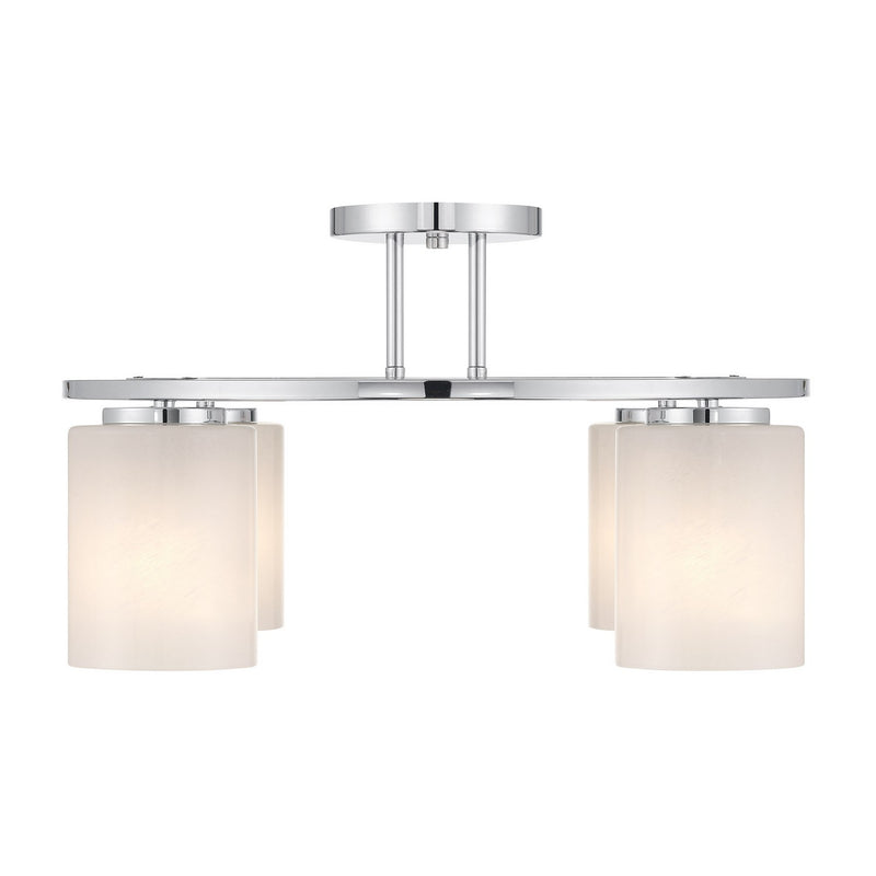 Four Light Semi-Flush Mount<br /><span style="color:#4AB0CE;">Entrega: 4-10 dias en USA</span><br /><span style="color:#4AB0CE;font-size:60%;">PREGUNTE POR ENTREGA EN PANAMA</span><br />Collection: Herron<br />Finish: Chrome
