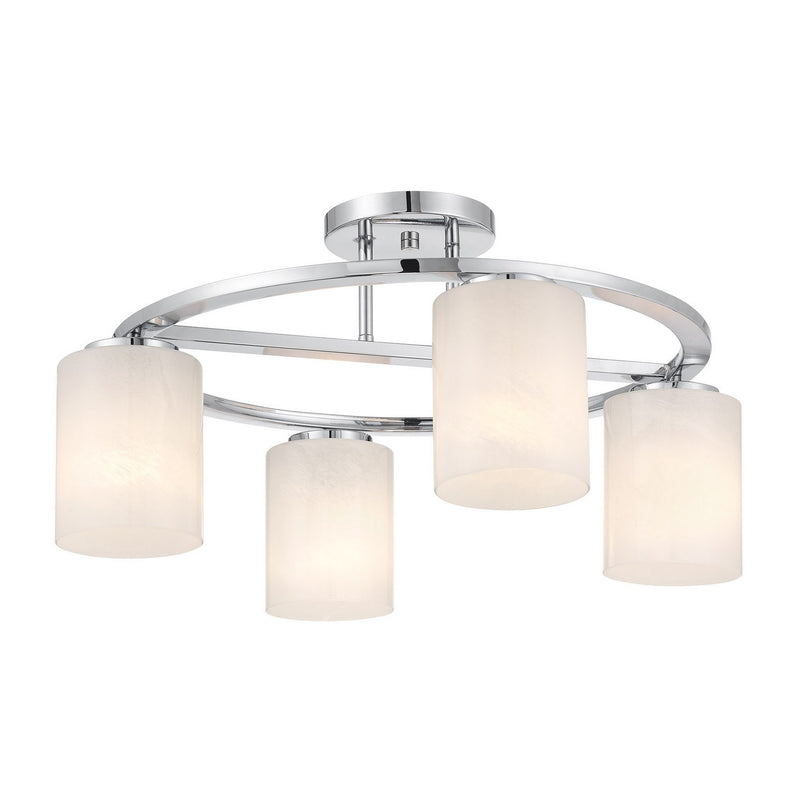 Four Light Semi-Flush Mount<br /><span style="color:#4AB0CE;">Entrega: 4-10 dias en USA</span><br /><span style="color:#4AB0CE;font-size:60%;">PREGUNTE POR ENTREGA EN PANAMA</span><br />Collection: Herron<br />Finish: Chrome