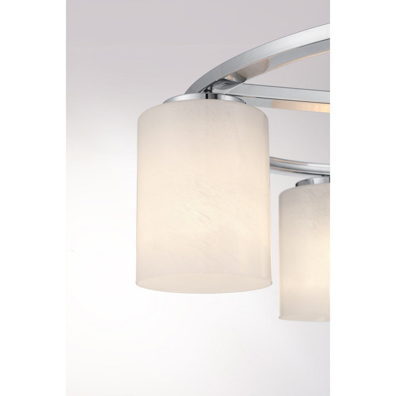 Four Light Semi-Flush Mount<br /><span style="color:#4AB0CE;">Entrega: 4-10 dias en USA</span><br /><span style="color:#4AB0CE;font-size:60%;">PREGUNTE POR ENTREGA EN PANAMA</span><br />Collection: Herron<br />Finish: Chrome