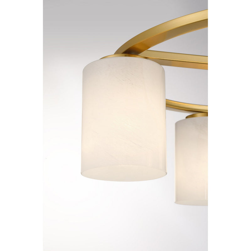Four Light Semi-Flush Mount<br /><span style="color:#4AB0CE;">Entrega: 4-10 dias en USA</span><br /><span style="color:#4AB0CE;font-size:60%;">PREGUNTE POR ENTREGA EN PANAMA</span><br />Collection: Herron<br />Finish: Warm Brass