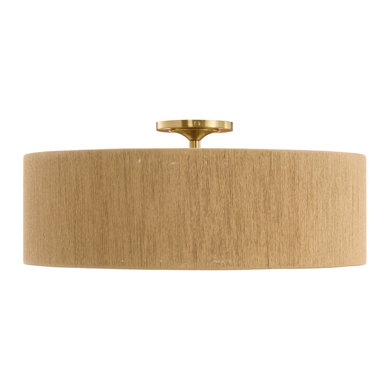 Four Light Flush Mount<br /><span style="color:#4AB0CE;">Entrega: 4-10 dias en USA</span><br /><span style="color:#4AB0CE;font-size:60%;">PREGUNTE POR ENTREGA EN PANAMA</span><br />Collection: Maynard<br />Finish: Warm Brass