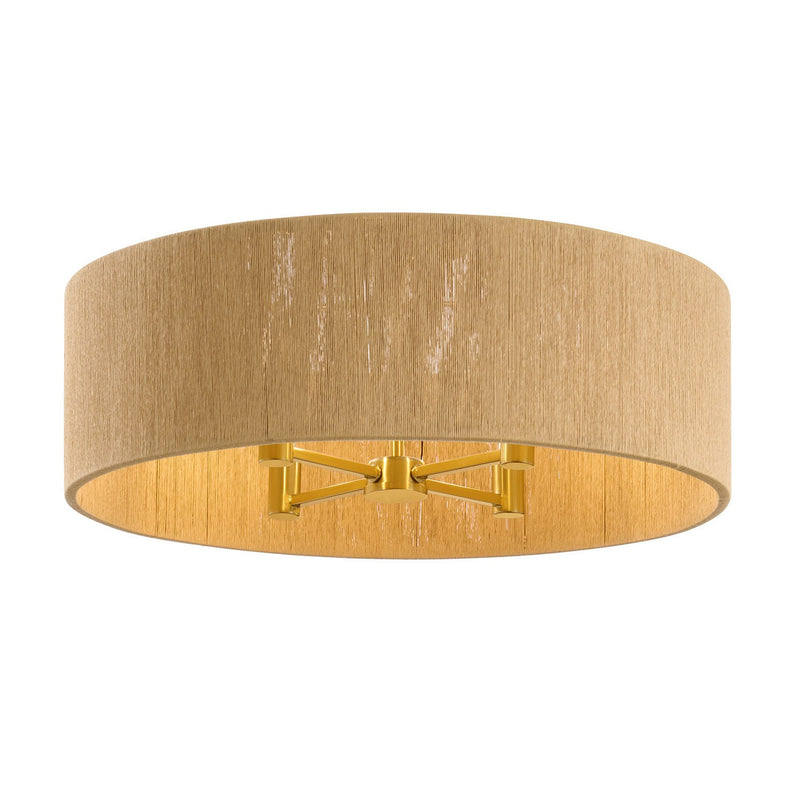 Four Light Flush Mount<br /><span style="color:#4AB0CE;">Entrega: 4-10 dias en USA</span><br /><span style="color:#4AB0CE;font-size:60%;">PREGUNTE POR ENTREGA EN PANAMA</span><br />Collection: Maynard<br />Finish: Warm Brass