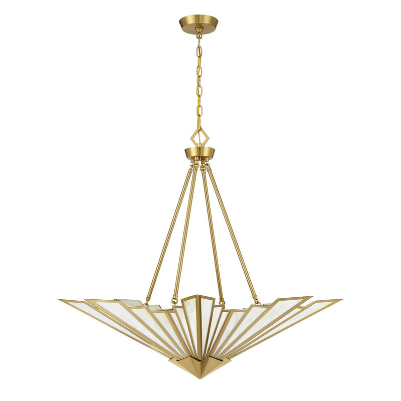 Four Light Pendant<br /><span style="color:#4AB0CE;">Entrega: 4-10 dias en USA</span><br /><span style="color:#4AB0CE;font-size:60%;">PREGUNTE POR ENTREGA EN PANAMA</span><br />Collection: Rivage<br />Finish: Warm Brass