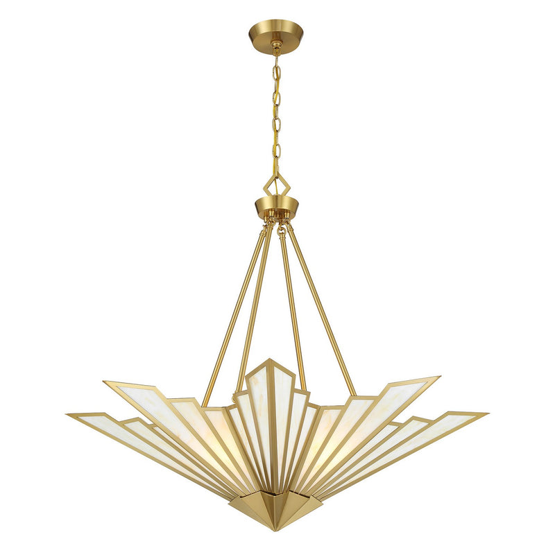 Four Light Pendant<br /><span style="color:#4AB0CE;">Entrega: 4-10 dias en USA</span><br /><span style="color:#4AB0CE;font-size:60%;">PREGUNTE POR ENTREGA EN PANAMA</span><br />Collection: Rivage<br />Finish: Warm Brass