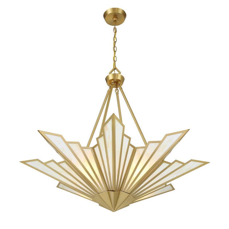 Four Light Pendant<br /><span style="color:#4AB0CE;">Entrega: 4-10 dias en USA</span><br /><span style="color:#4AB0CE;font-size:60%;">PREGUNTE POR ENTREGA EN PANAMA</span><br />Collection: Rivage<br />Finish: Warm Brass