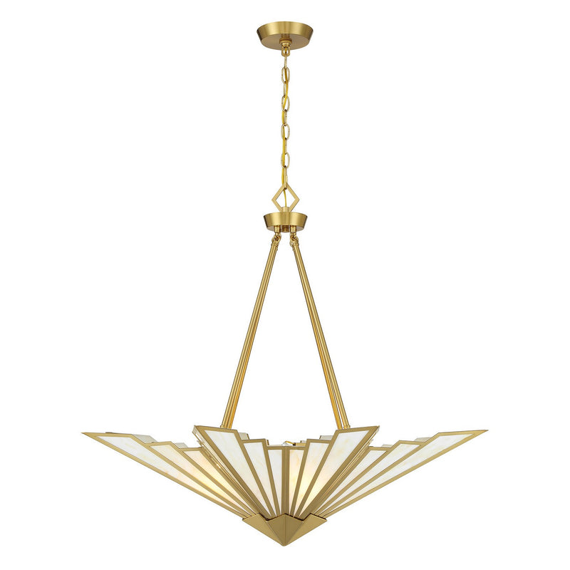 Four Light Pendant<br /><span style="color:#4AB0CE;">Entrega: 4-10 dias en USA</span><br /><span style="color:#4AB0CE;font-size:60%;">PREGUNTE POR ENTREGA EN PANAMA</span><br />Collection: Rivage<br />Finish: Warm Brass