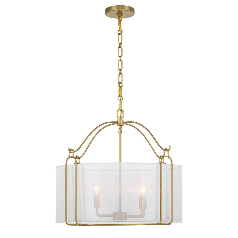 Four Light Pendant<br /><span style="color:#4AB0CE;">Entrega: 4-10 dias en USA</span><br /><span style="color:#4AB0CE;font-size:60%;">PREGUNTE POR ENTREGA EN PANAMA</span><br />Collection: Ashlay<br />Finish: Warm Brass