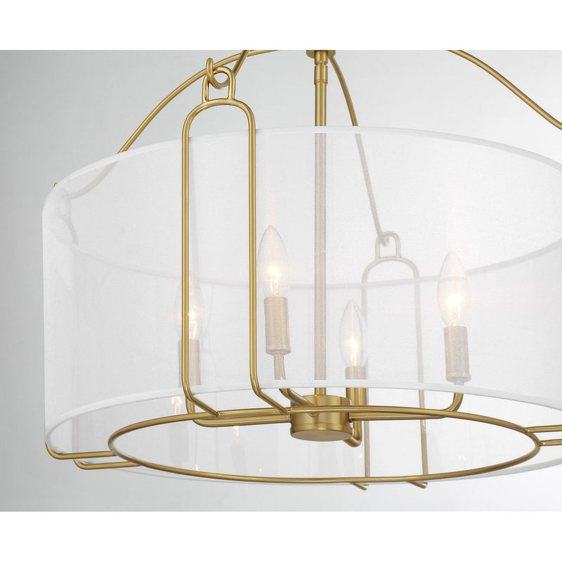 Four Light Pendant<br /><span style="color:#4AB0CE;">Entrega: 4-10 dias en USA</span><br /><span style="color:#4AB0CE;font-size:60%;">PREGUNTE POR ENTREGA EN PANAMA</span><br />Collection: Ashlay<br />Finish: Warm Brass