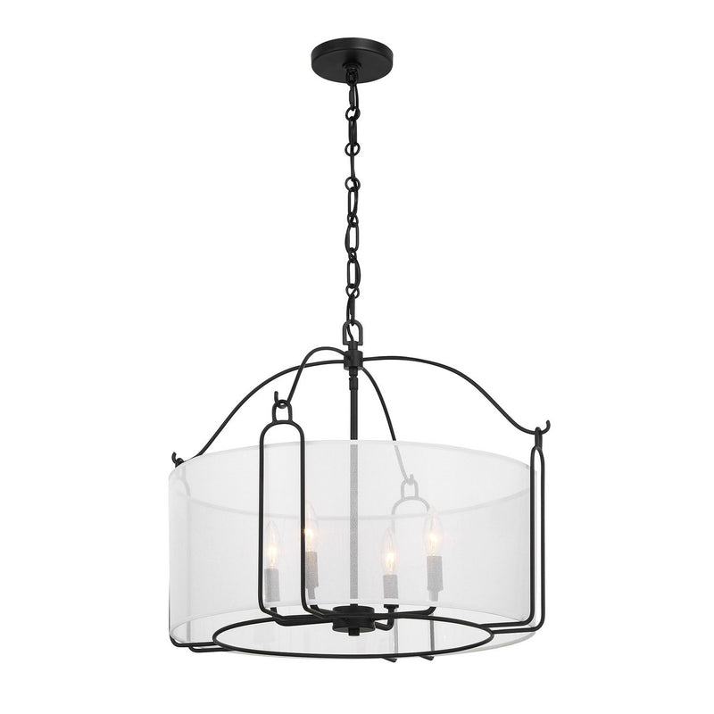Four Light Pendant<br /><span style="color:#4AB0CE;">Entrega: 4-10 dias en USA</span><br /><span style="color:#4AB0CE;font-size:60%;">PREGUNTE POR ENTREGA EN PANAMA</span><br />Collection: Ashlay<br />Finish: Matte Black