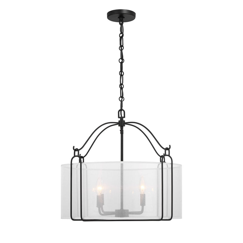 Four Light Pendant<br /><span style="color:#4AB0CE;">Entrega: 4-10 dias en USA</span><br /><span style="color:#4AB0CE;font-size:60%;">PREGUNTE POR ENTREGA EN PANAMA</span><br />Collection: Ashlay<br />Finish: Matte Black