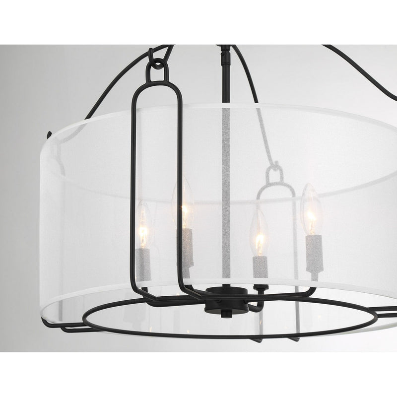 Four Light Pendant<br /><span style="color:#4AB0CE;">Entrega: 4-10 dias en USA</span><br /><span style="color:#4AB0CE;font-size:60%;">PREGUNTE POR ENTREGA EN PANAMA</span><br />Collection: Ashlay<br />Finish: Matte Black